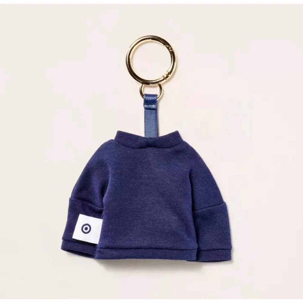 Parke Mockneck Sweatshirt Keychain Navy Mini Sweatshirt Keychain Charm Accessory